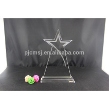 gravação personalizada em forma de estrela de cristal em branco básico prêmios troféu